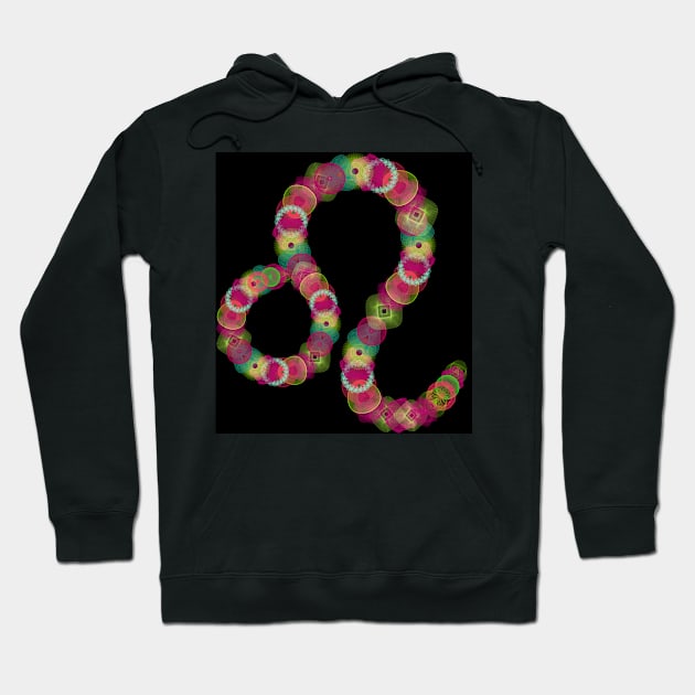 Spirograph Leo Zodiac Horoscope Symbol Hoodie by RachelEDesigns